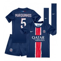 Paris Saint-Germain Marquinhos #5 Fotballklær Hjemmedraktsett Barn 2024-25 Kortermet (+ korte bukser)